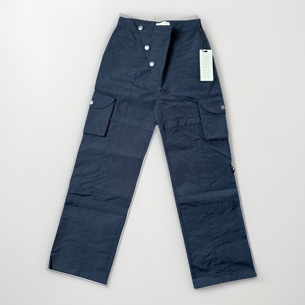 NWT Men’s C’est Bon Tactical Cargo Telegraph Nylon Pants Navy Size S